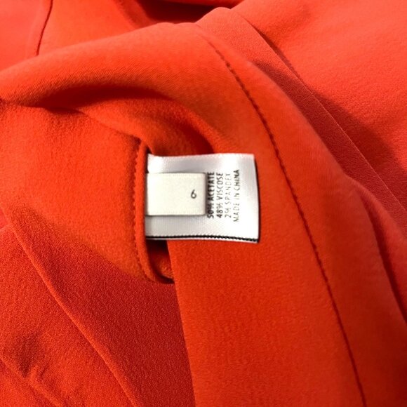 St. John Asymmetrical Red Skirt With Draped Detail Womens Size 6 - Picture 7 of 7